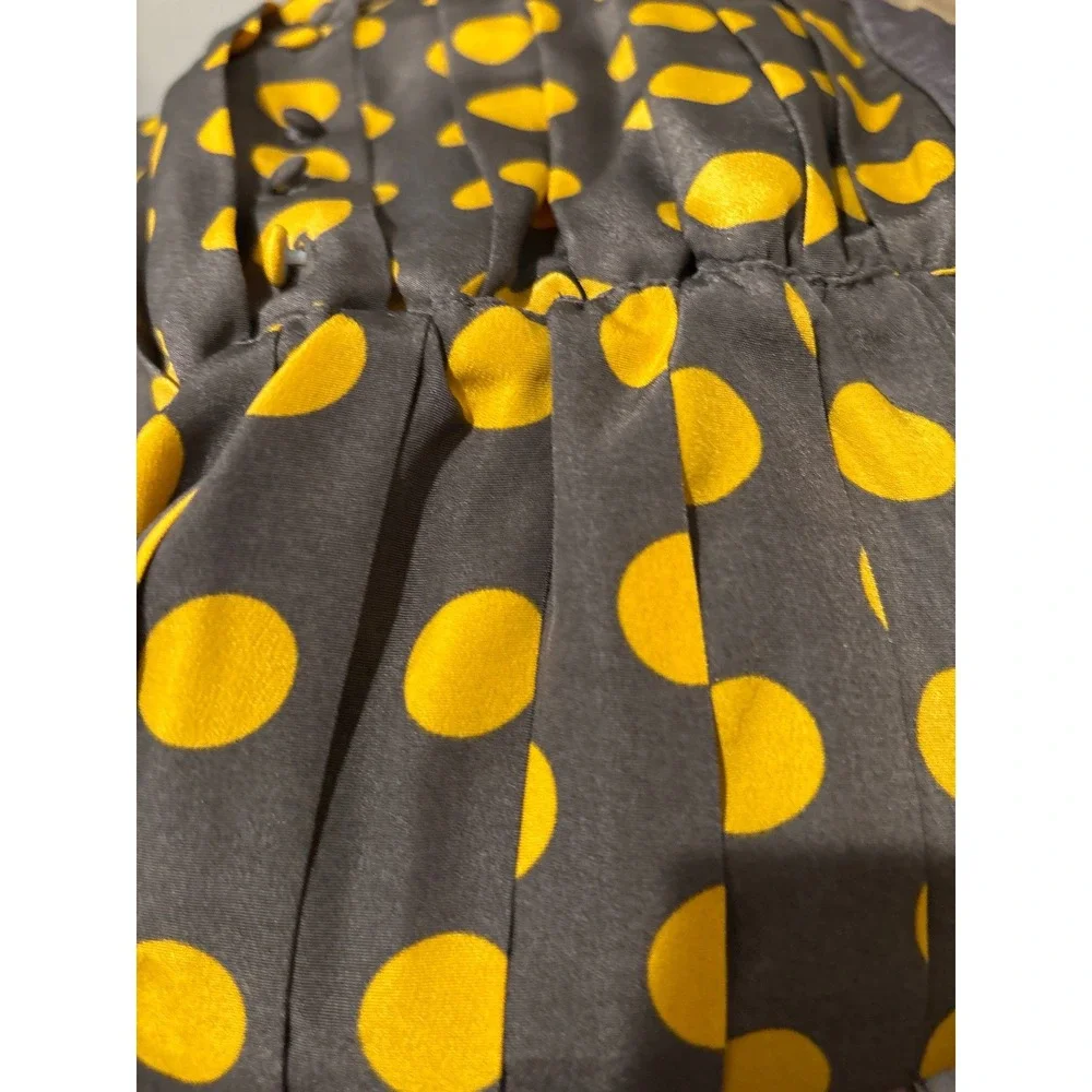 Myrtlewood of California Polka Dot‎ Dress Pleated Retro Style L